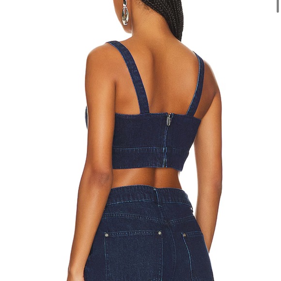 SALE‼️NEW AFRM Lavera Top in Dark Lancer Wash - Picture 2 of 9